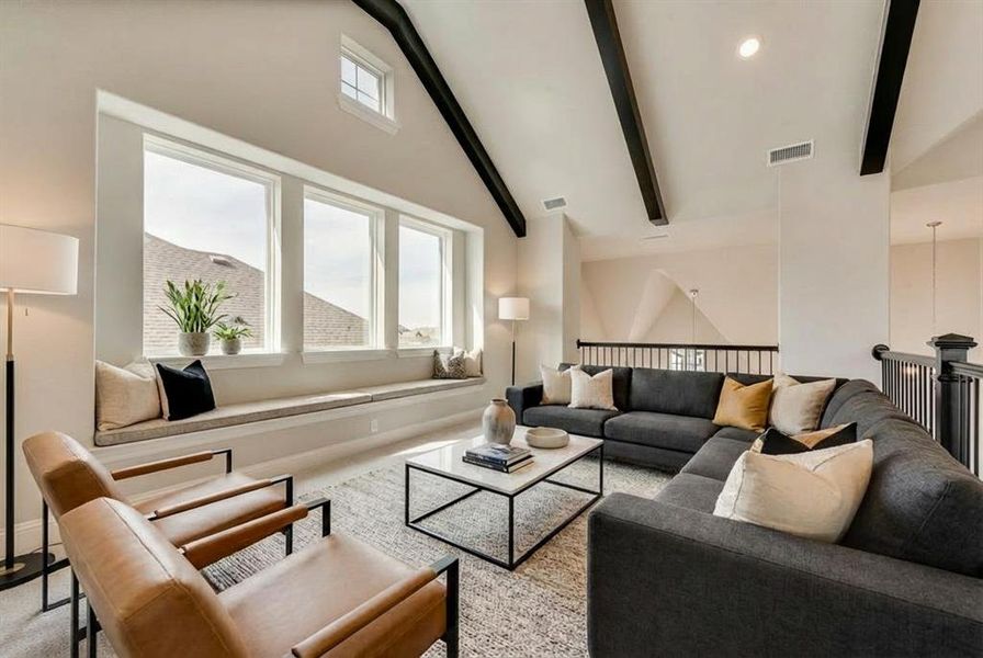 Furnished interior view inside a new home in Monterra, Fate (Image 11).