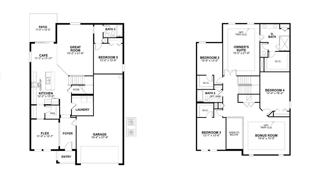 2D floor plan layout for the Juno by M/I Homes in Southpointe, Palmetto, FL (Image 3).