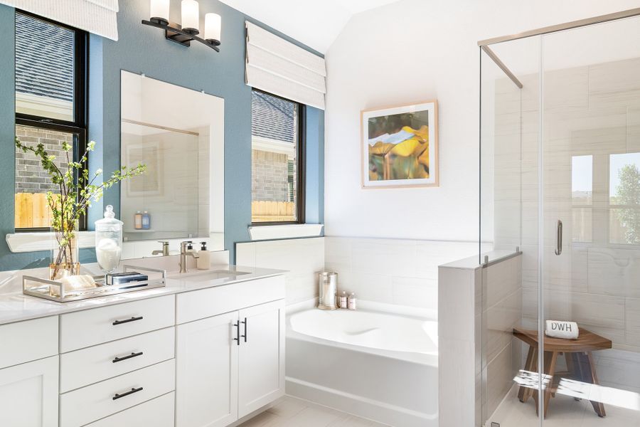Representative furnished interior of a home built from the The Gardenia by David Weekley Homes in Audubon - Terrace Collection, Magnolia (Image 4).