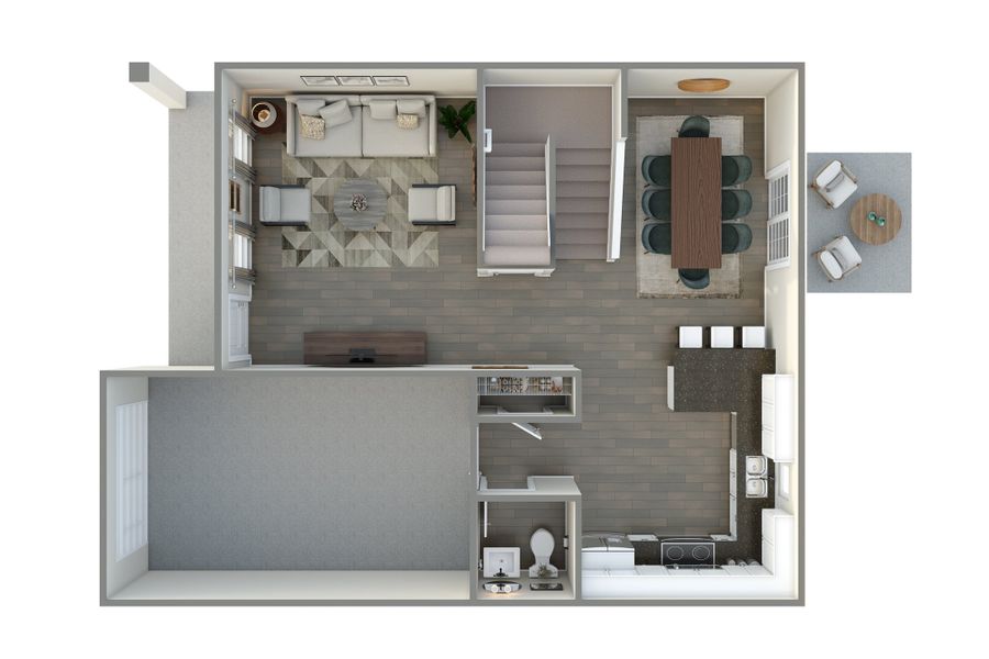 2D floor plan layout of this home in New Haven At Belmont Glen, Guyton, GA (Image 7).
