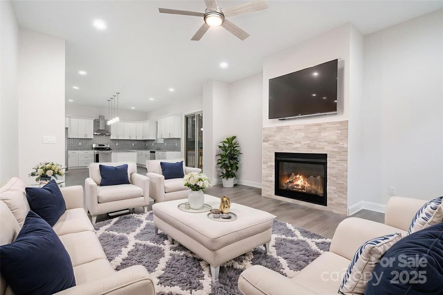 Living Room into Kitchen *Virtually Staged* Living Room into Kitchen *Virtually Staged*