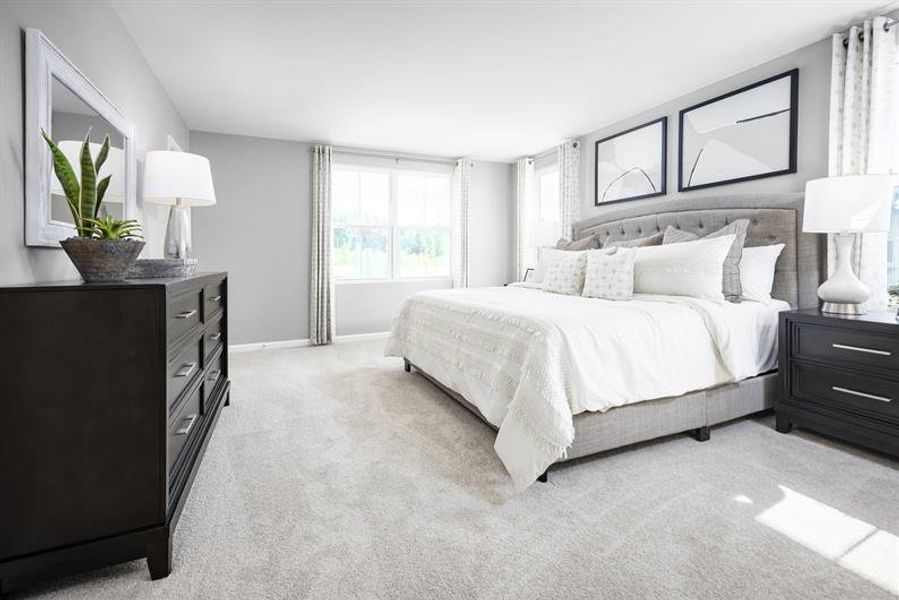 Representative furnished interior of a home built from the Torrey by Ryan Homes in Oakwood Trace, Fairburn (Image 11).