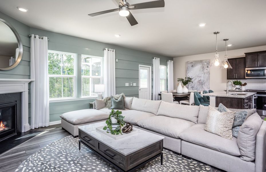 Furnished interior view inside a new home in Exchange at 401, Raleigh (Image 7).