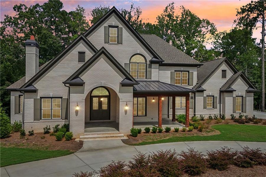 Front exterior of a new home in The Reserve At Governors Towne Club, Acworth, GA, highlighting curb appeal (Image 26).