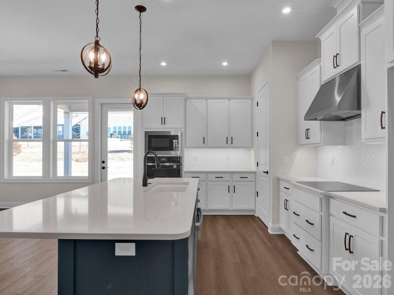 GE 30" Built-in Touch Control Electric Cooktop & Commercial style Hood.