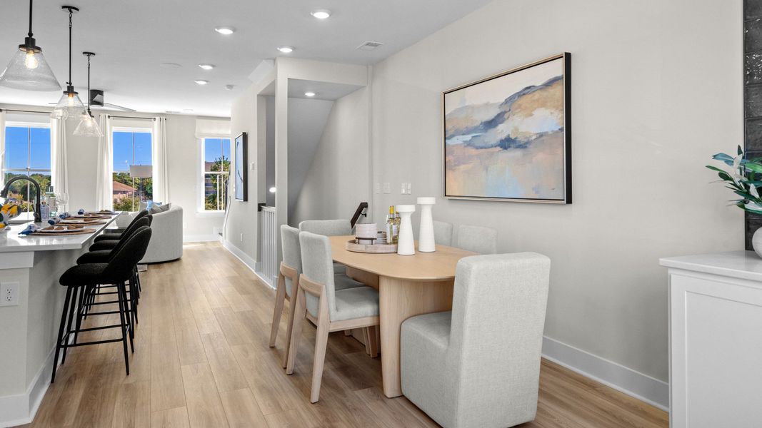 Furnished interior view inside a new home in Park Circle Townhomes, North Charleston (Image 12).