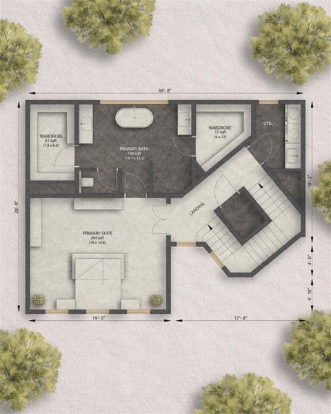 2D floor plan layout of this home in , Houston, TX (Image 4). 2D floor plan layout of this home in , Houston, TX (Image 4).