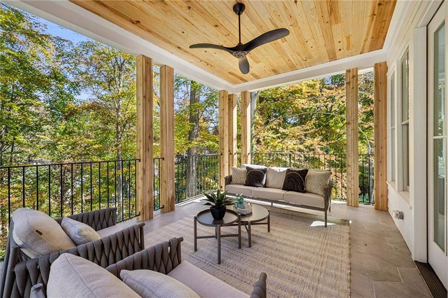 Exterior details and patio area of a home in , Atlanta (Image 4). Exterior details and patio area of a home in , Atlanta (Image 4).