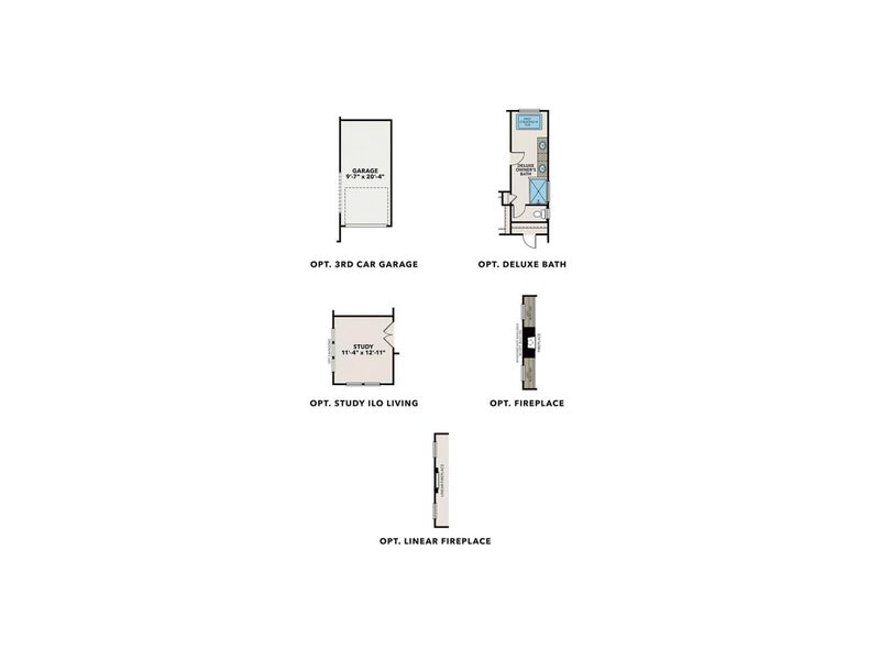 2D floor plan layout for the The Glenwood D at Wehunt Meado by Davidson Homes LLC in Wehunt Meadows, Hoschton, GA (Image 4).