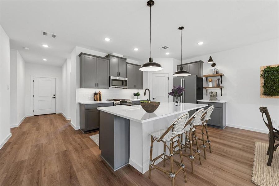 Furnished interior view inside a new home in Aspire at Noble Ridge, Howe (Image 27). Furnished interior view inside a new home in Aspire at Noble Ridge, Howe (Image 27).