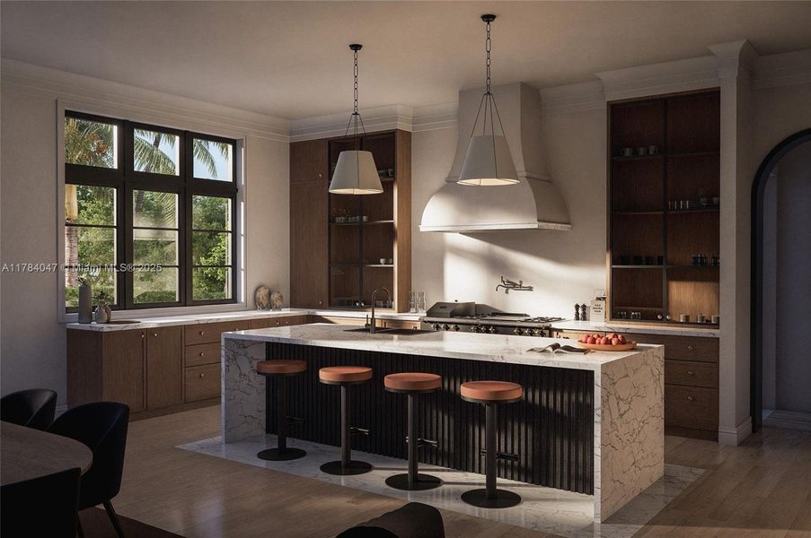 Furnished interior view inside a new home in , Miami Shores (Image 5).