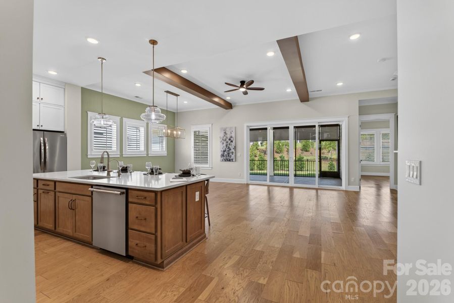 Kitchen Island to Family Room