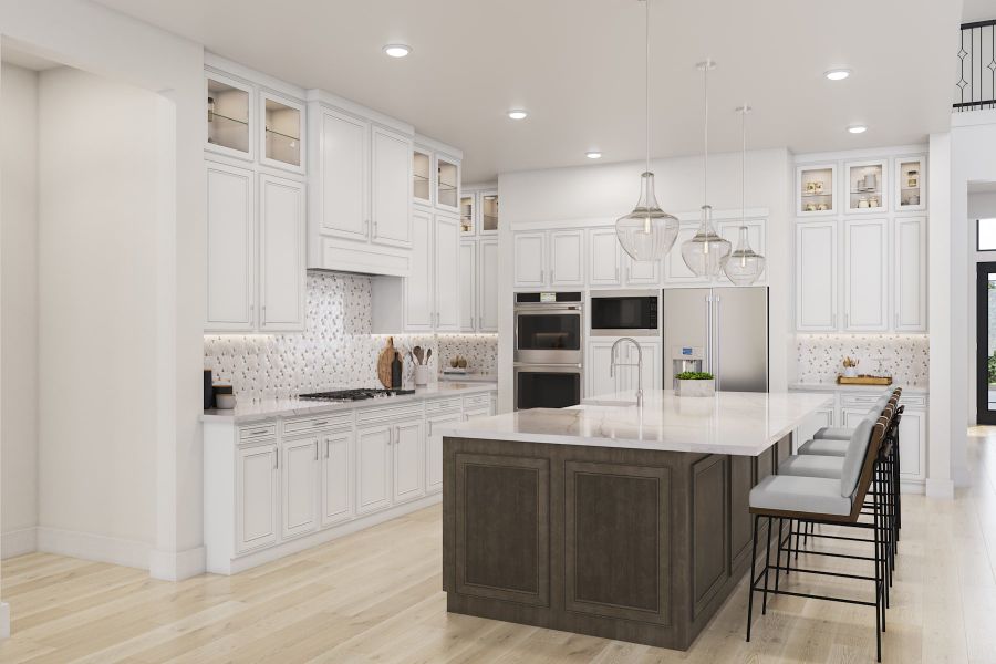 Representative furnished interior of a home built from the Salerno by Tri Pointe Homes in Woodson’s Reserve, Spring (Image 23).