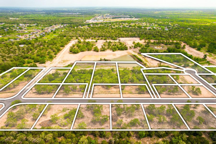Premium lots with lush green surroundings and ready access to paved roads.