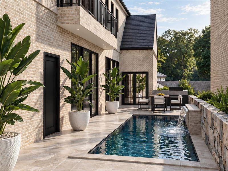 Exterior details and patio area of a home in , Alpharetta (Image 3). Exterior details and patio area of a home in , Alpharetta (Image 3).