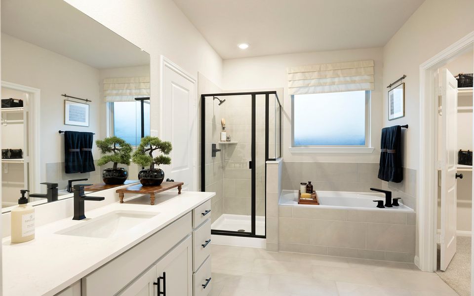 Representative furnished interior of a home built from the Lantana by Brookfield Residential in Elyson, Katy (Image 6).