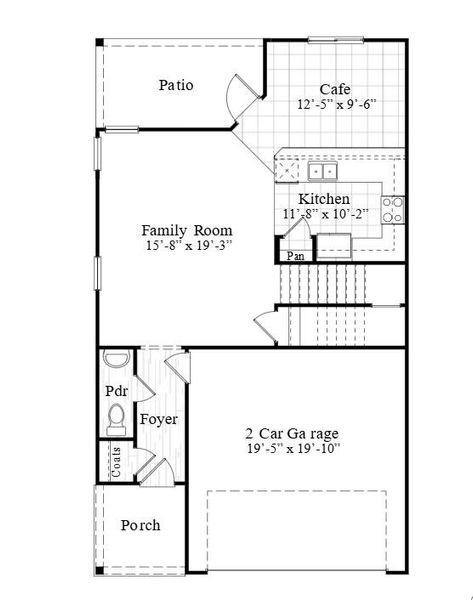 2D floor plan layout of this home in Founder's Park, Summerville, SC (Image 3).