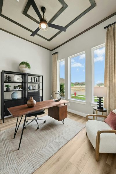 Representative furnished interior of a home built from the Oltorf by Scott Felder Homes in Foxbrook, Cibolo (Image 19).