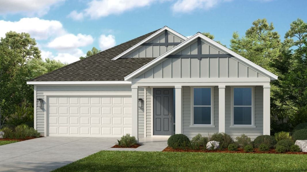 Representative exterior photo of a completed home built from the Carlsbad by Taylor Morrison in Colbert Landings, Palm Coast, FL (Image 10). Representative exterior photo of a completed home built from the Carlsbad by Taylor Morrison in Colbert Landings, Palm Coast, FL (Image 10).