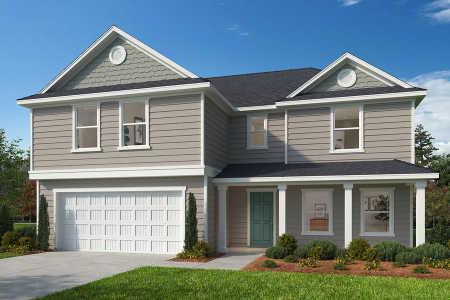 Representative exterior photo of a completed home built from the Plan 2939 by KB Home in Turkey Ridge, Smithfield, NC (Image 6).