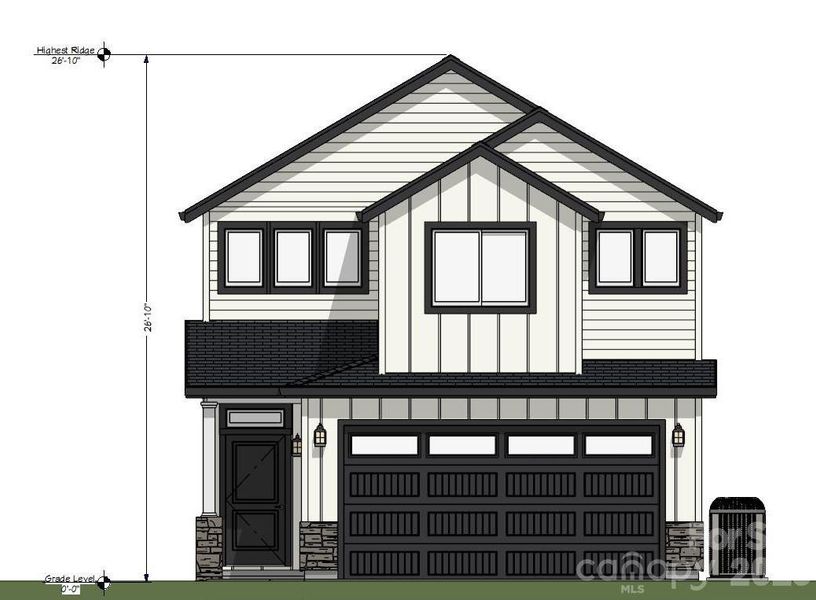 Exterior rendering of this home design in , Hickory, NC (Image 3).