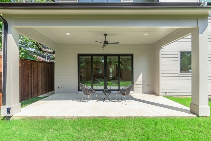 Exterior details and patio area of a home in , Dallas (Image 4). Exterior details and patio area of a home in , Dallas (Image 4).