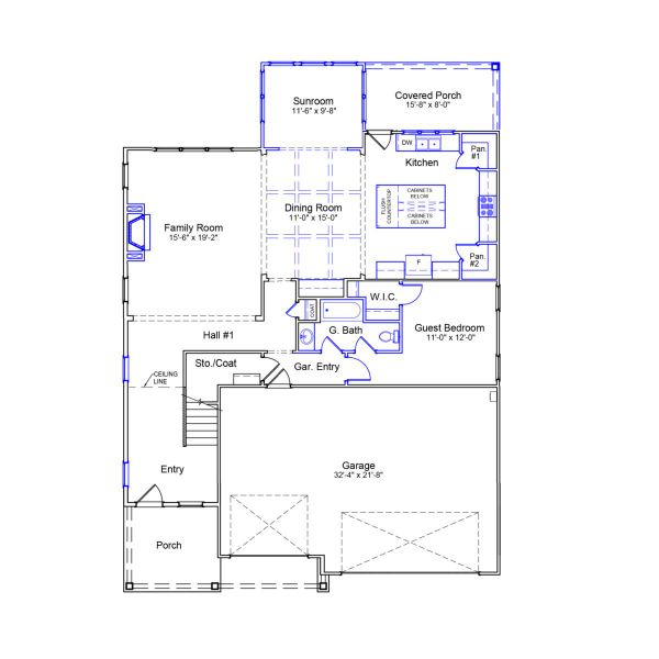 2D floor plan layout of this home in Sweetbrier, Durham, NC (Image 2).