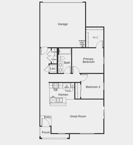 2D floor plan layout for the 0952 by KB Home in Enclaves at Tumamoc, Tucson, AZ (Image 3). 2D floor plan layout for the 0952 by KB Home in Enclaves at Tumamoc, Tucson, AZ (Image 3).
