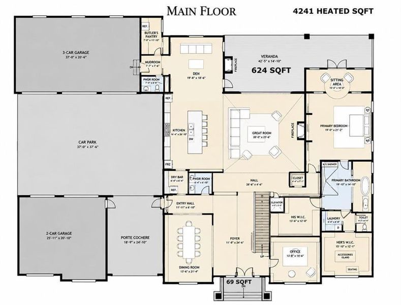 2D floor plan layout of this home in , Alpharetta, GA (Image 4).