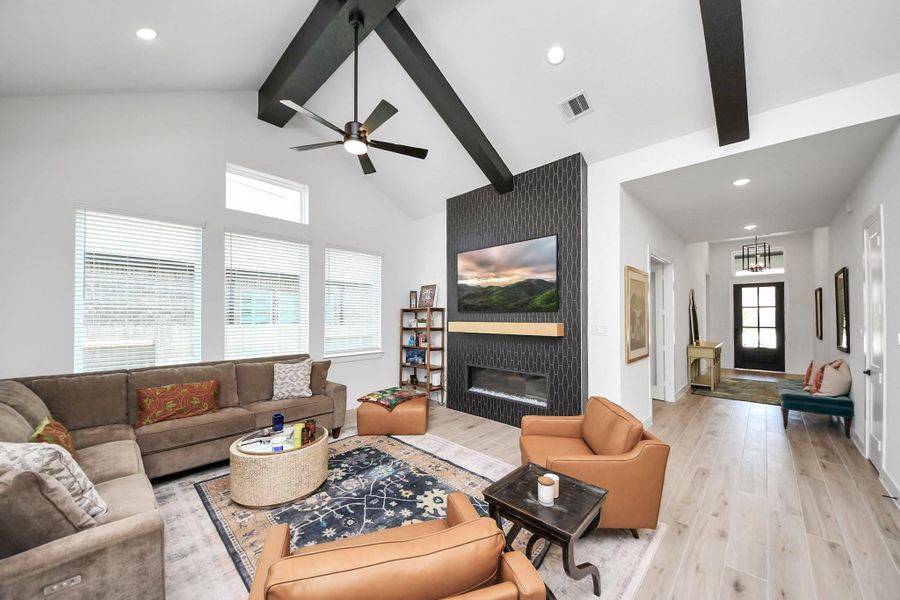 Soaring open concept with cathedral ceilings Soaring open concept with cathedral ceilings