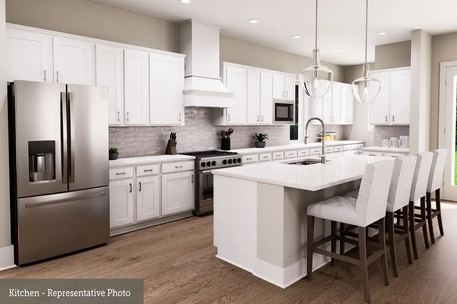 Furnished interior view inside a new home in Easthaven at Bridgeland Central - Vision Collection, Cypress (Image 6).