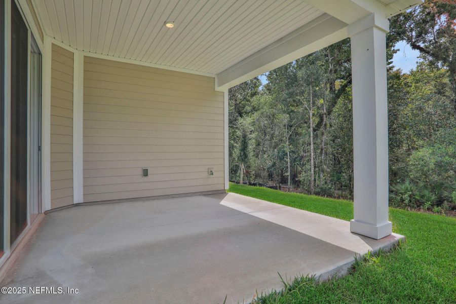 Exterior details and patio area of a home in TrailMark, St. Augustine (Image 4). Exterior details and patio area of a home in TrailMark, St. Augustine (Image 4).