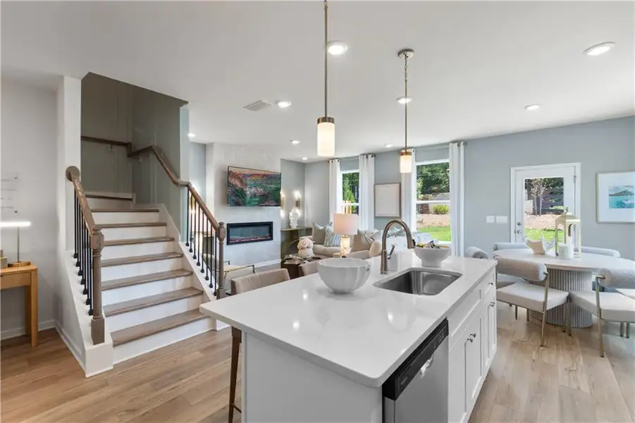 Furnished interior view inside a new home in Langley Overlook, Loganville (Image 17). Furnished interior view inside a new home in Langley Overlook, Loganville (Image 17).