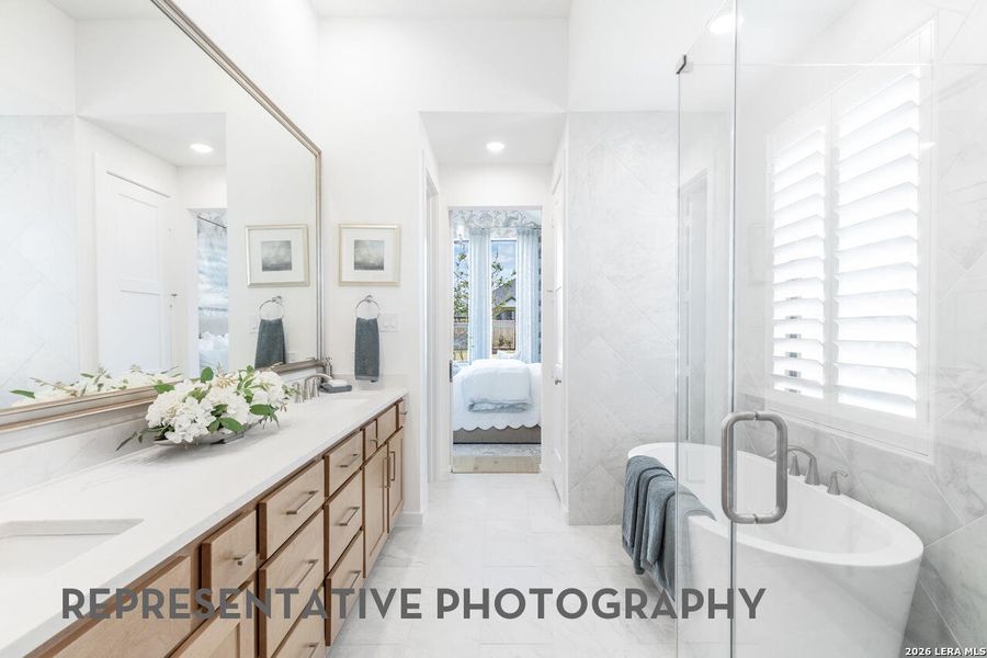 Furnished interior view inside a new home in The Ranches at Creekside, Boerne (Image 37).
