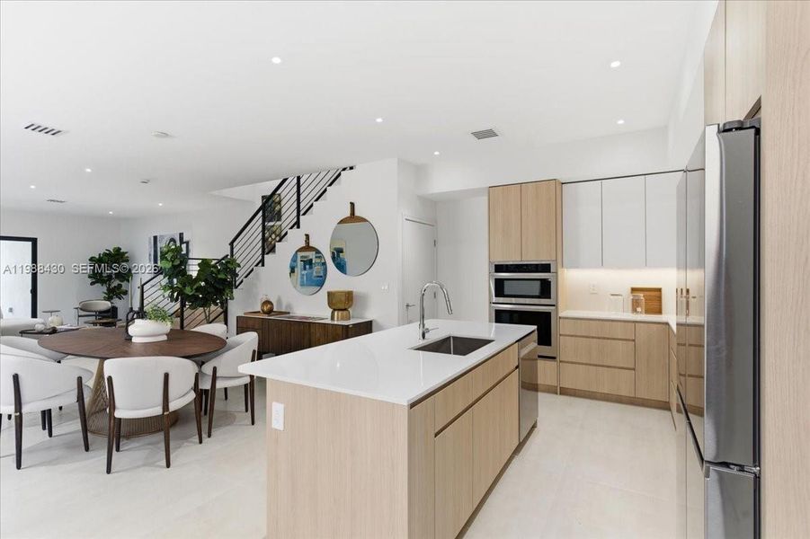 Furnished interior view inside a new home in , Miami (Image 7). Furnished interior view inside a new home in , Miami (Image 7).