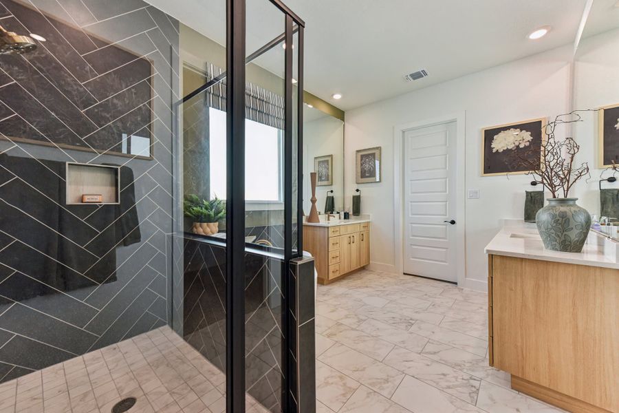 Furnished interior view inside a new home in The Grove at Blackhawk, Pflugerville (Image 79).