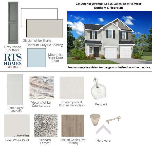 2D floor plan layout of this home in Lakeside at Fifteen West, Hinesville, GA (Image 4).