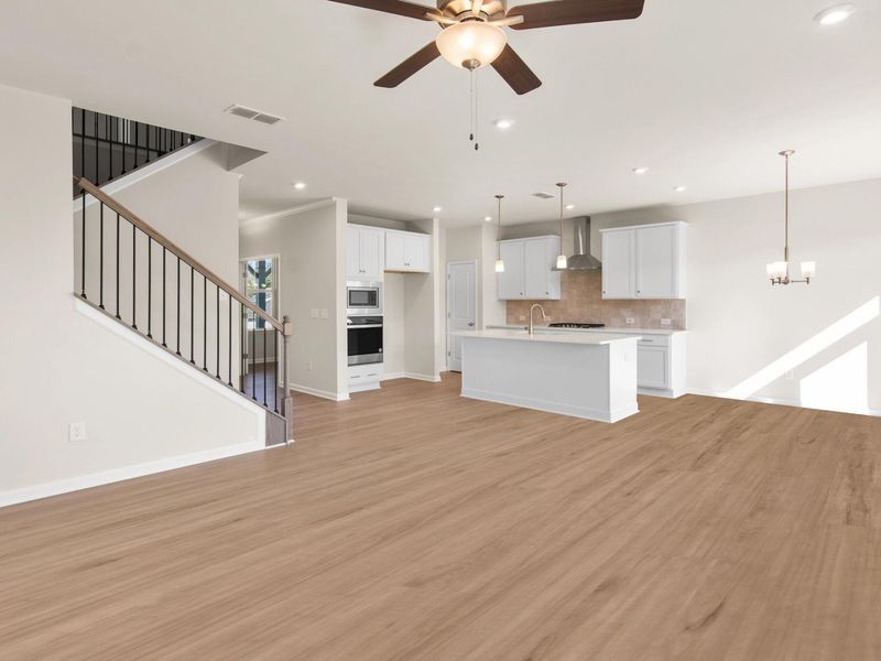 Representative unfurnished interior of a home built from the The Willow B at Wehunt Meadows by Davidson Homes LLC in Wehunt Meadows, Hoschton (Image 20).