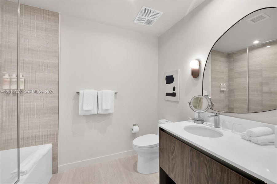 Furnished interior view inside a new home in , Miami (Image 13).