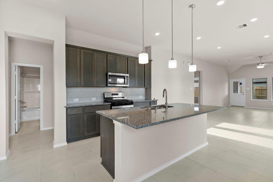 Furnished interior view inside a new home in The Trails 40', New Caney (Image 12).