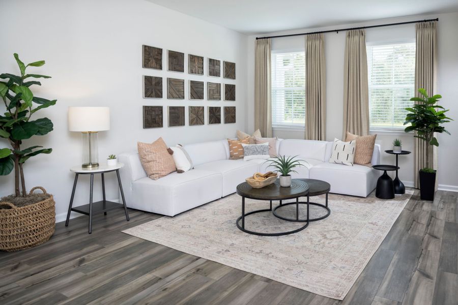 Representative furnished interior of a home built from the Valencia II by Mattamy Homes in Ashmore Townes, Raleigh (Image 4).