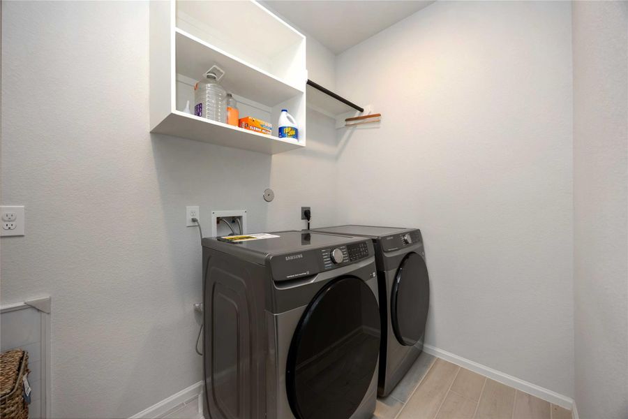 Utility room inside house
