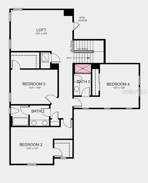 2D floor plan layout of this home in Tiburon, Nokomis, FL (Image 5).