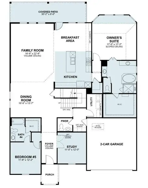 2D floor plan layout of this home in Marvida, Cypress, TX (Image 3).