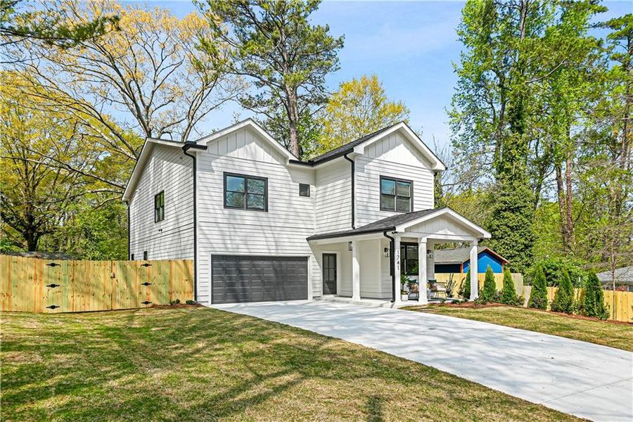 Front exterior of a new home in , Decatur, GA, highlighting curb appeal (Image 2). Front exterior of a new home in , Decatur, GA, highlighting curb appeal (Image 2).