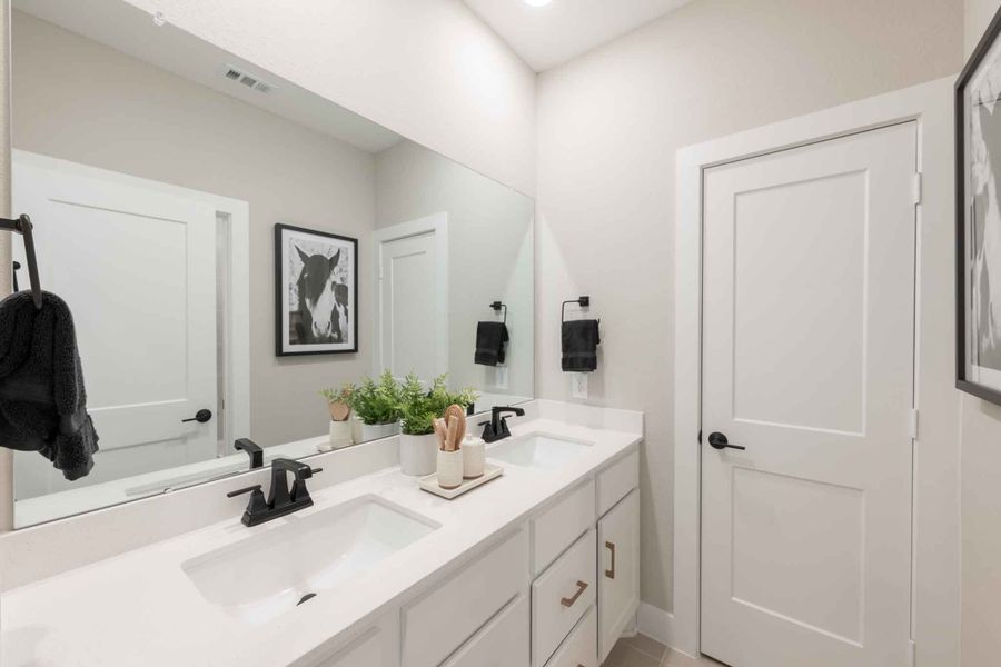 Representative furnished interior of a home built from the Barnhart by Tri Pointe Homes in Amethyst at Azalea Trails, Cypress (Image 43).