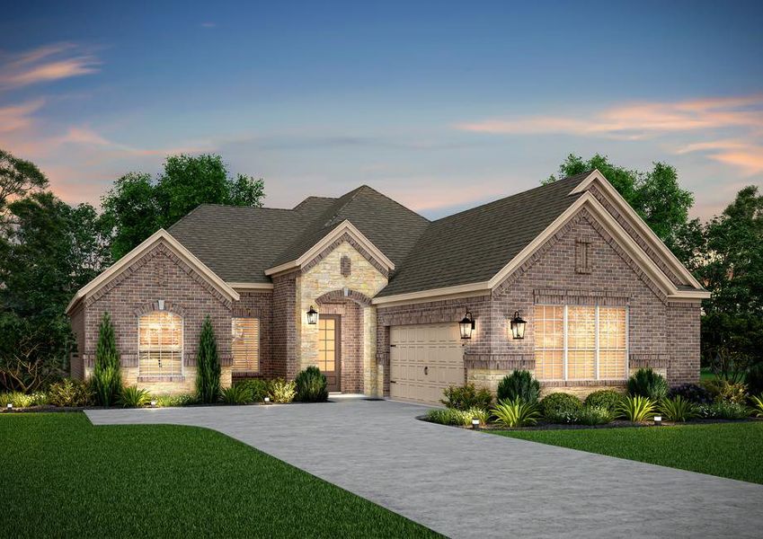 Azalea elevation with brick and stone. Azalea elevation with brick and stone.