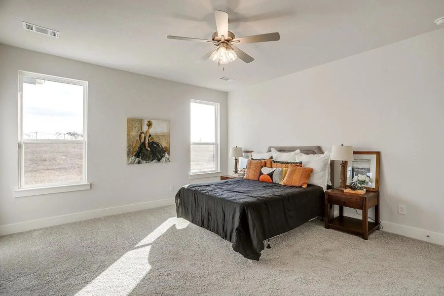 Representative furnished interior of a home built from the The Nathan by Elmwood Custom Homes in Ranch at Stone Hill, Waxahachie (Image 28).