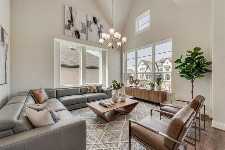 Furnished interior view inside a new home in Monterra, Fate (Image 8).