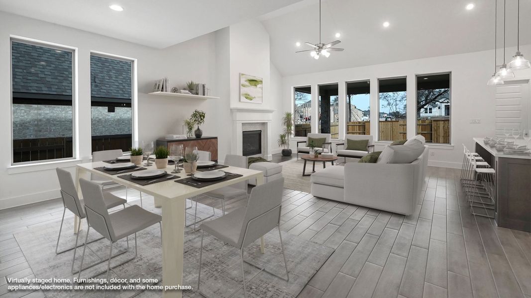 Furnished interior view inside a new home in 6 Creeks 60', Kyle (Image 5).